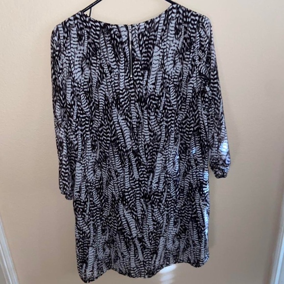H&M super cute shirt dress y2k long sleeve blouse black and white hippie skirt - Picture 3 of 13